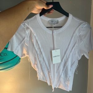 Sami Miro Vintage Asymmetrical Top- white